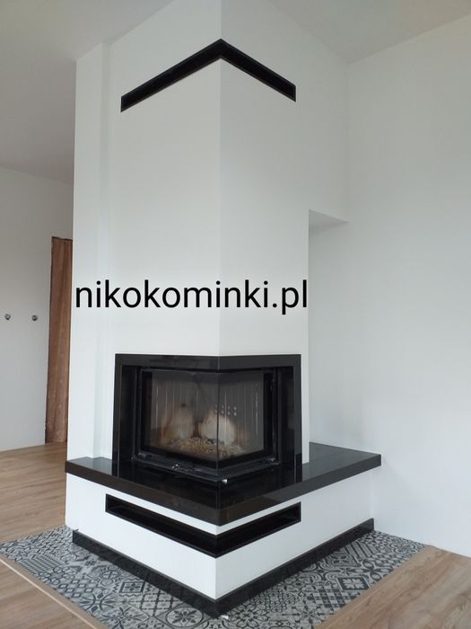 Eko kominek z szybą boczną, montaż gratis