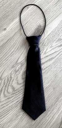 Krawat Czarny na gumie