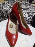 Продам туфли, красные кожа 37-38