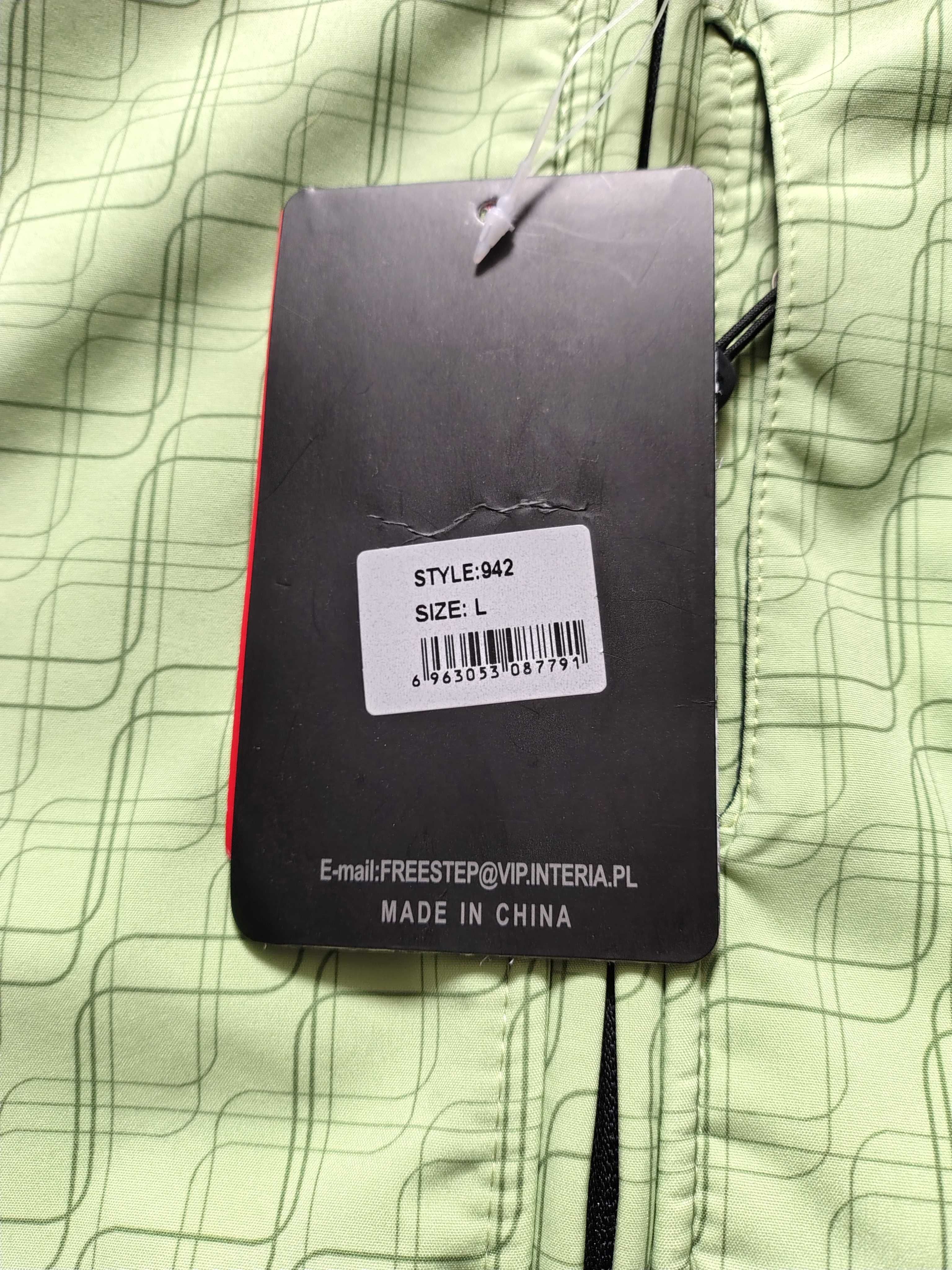 Nowa kurtka damska, typu Softshell zielona w fale M/L