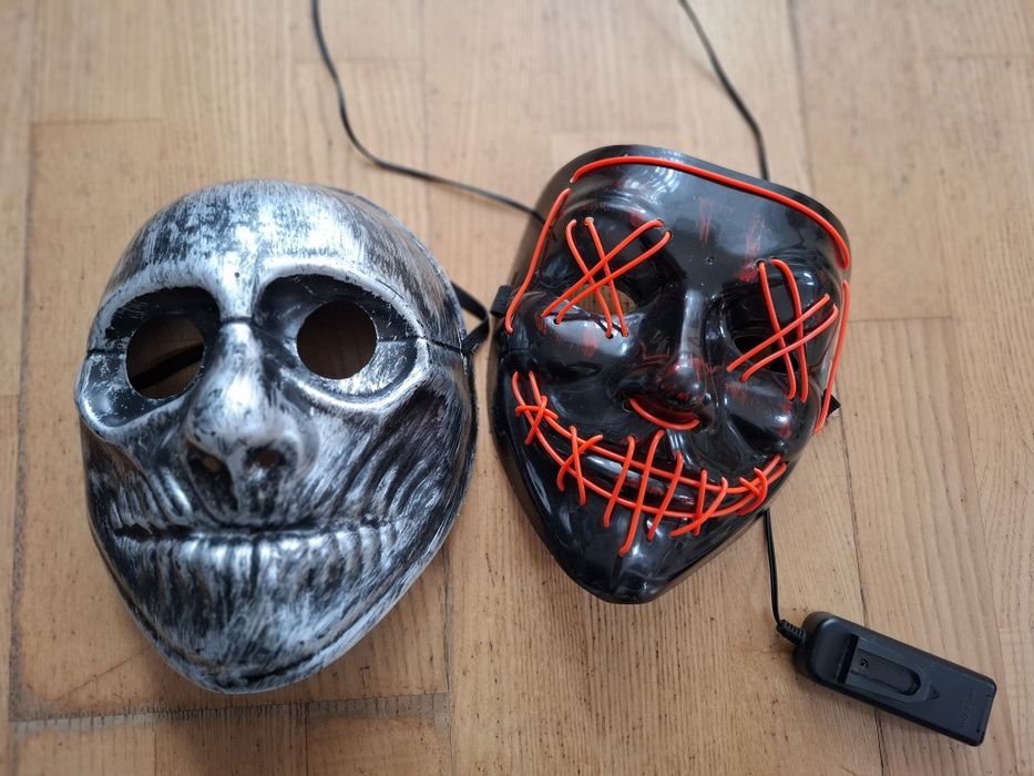 Maski halloween bal przebierańców Purge led