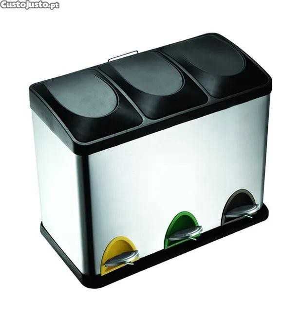 Balde do Lixo para reciclagem 3 compartimentos