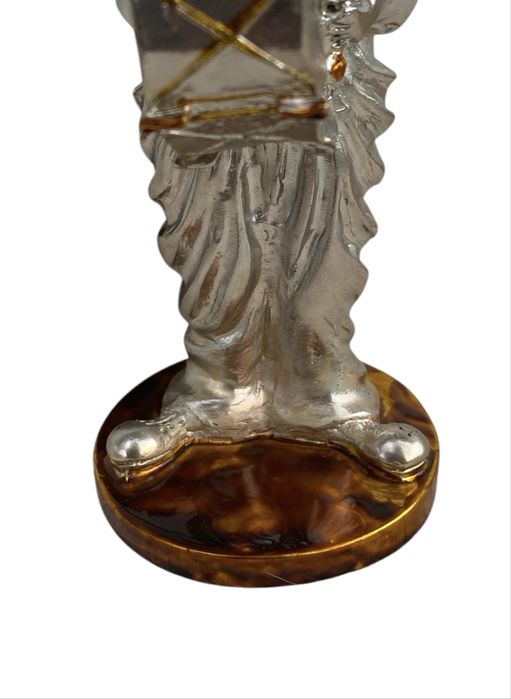 Estatueta de Palhaço Revestido a Prata 925
