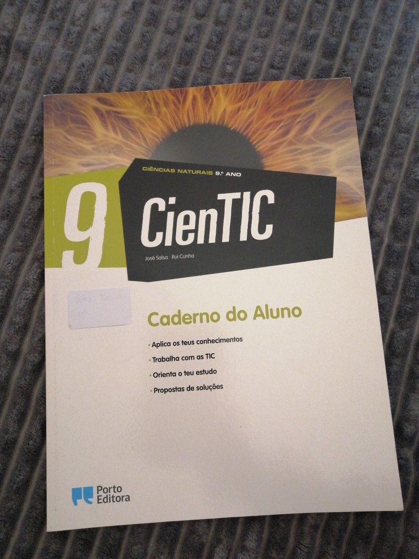 Cadernos de atividade - Ciências Naturais 9°ano(CienTIC) 
Preço -