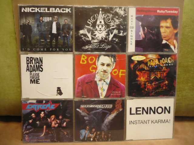 Wyprzedaż zestawu singielków CD z ogólnie pojętym rockiem.