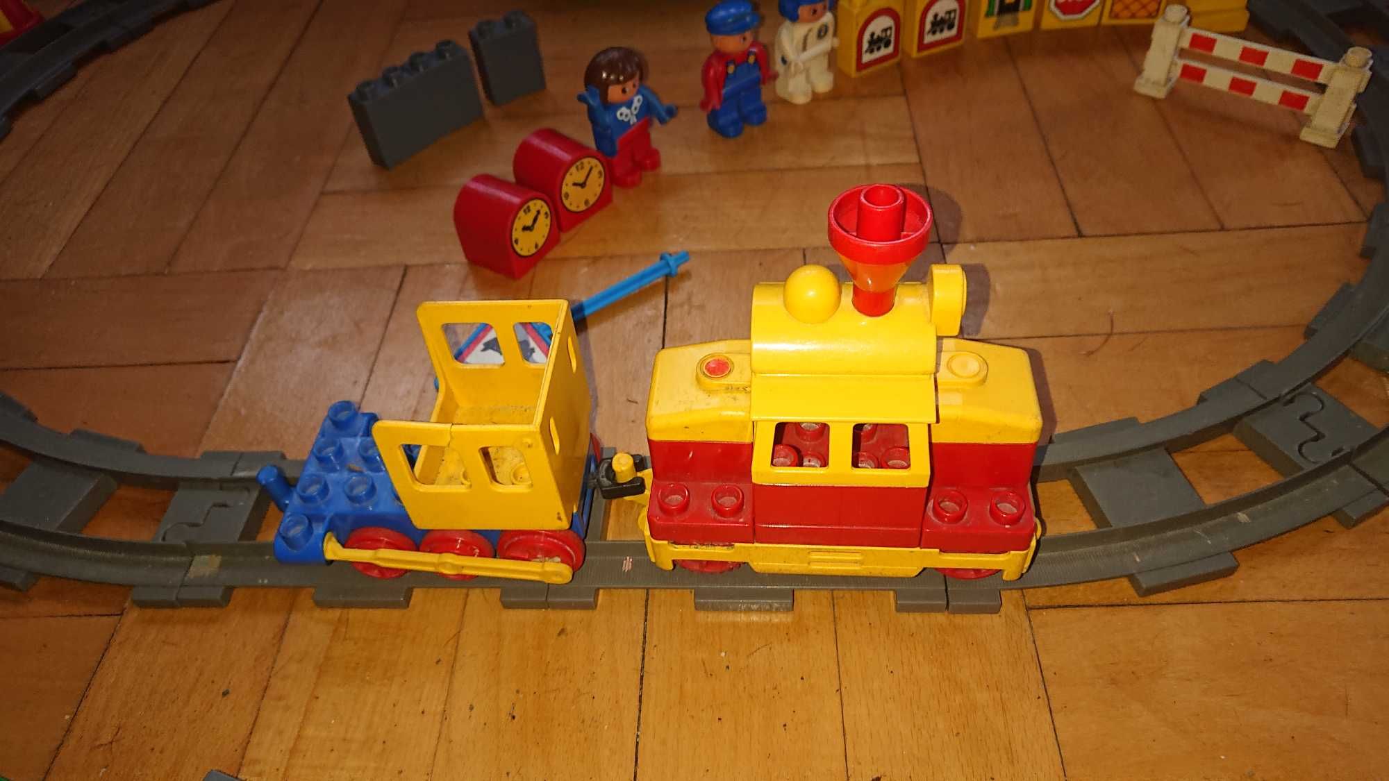 LEGO  Duplo Pociąg Tory zwrotnica  tunel znaki