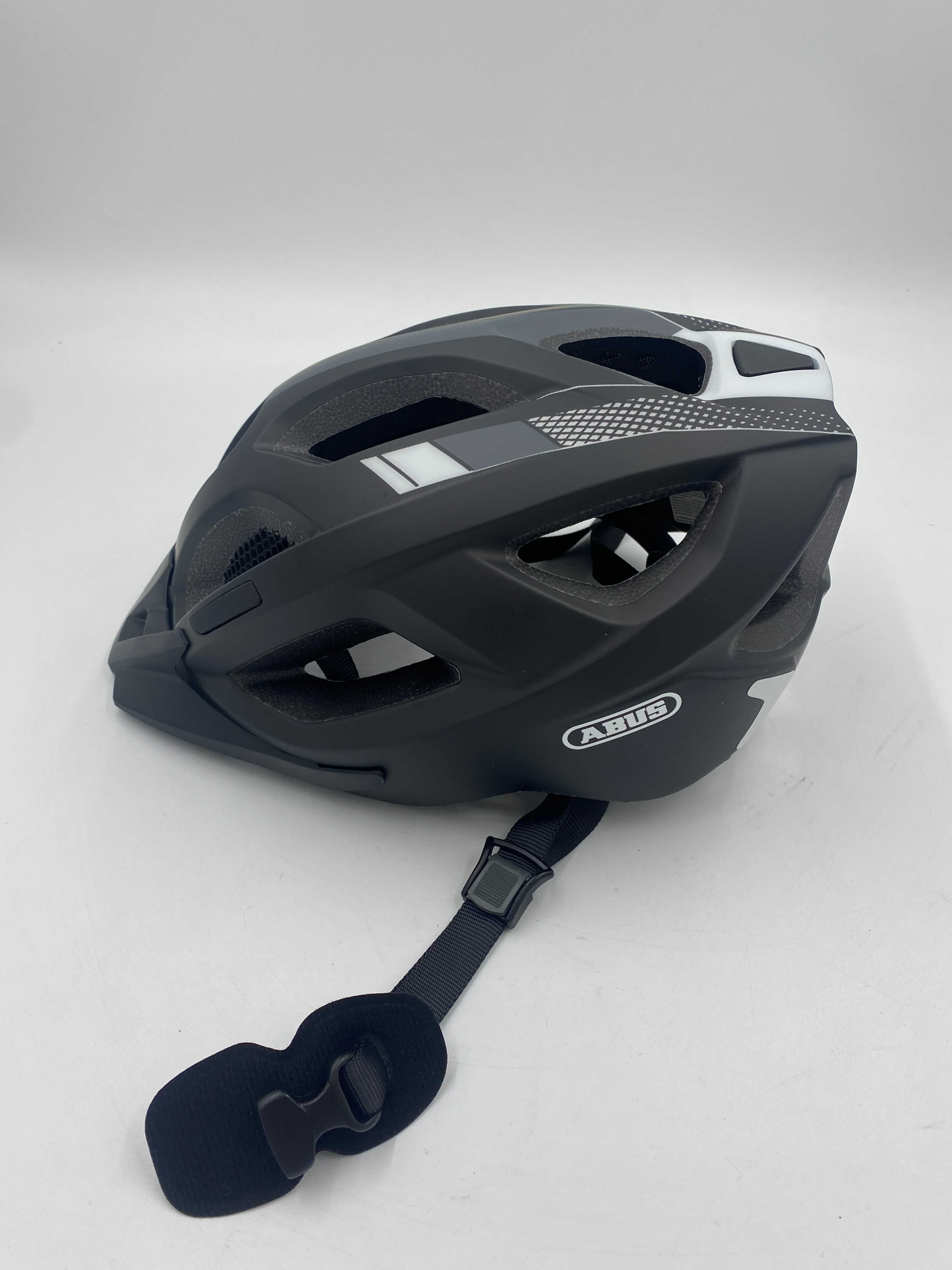 Kask rowerowy ABUS Aduro 2.0 czarny z paskami r. L 58-62 cm