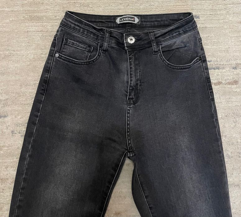 Стрейчові джинси скіні, темно-сірого кольору, розмір 36