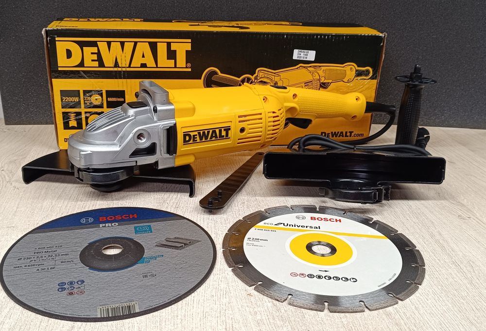 DUŻA SZLIFIERKA Kątowa DeWalt 230mm 2200W DeWALT DWE492 + tarcze Bosch