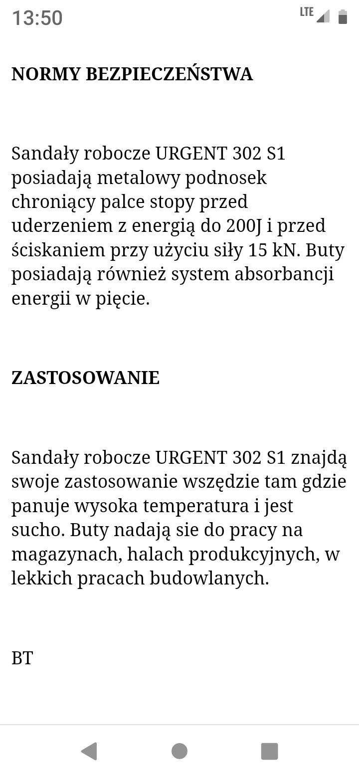 Sandały robocze Urgent