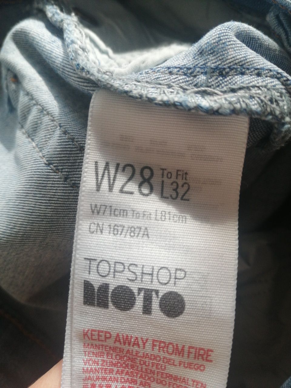 Spodnie jeansy topshop