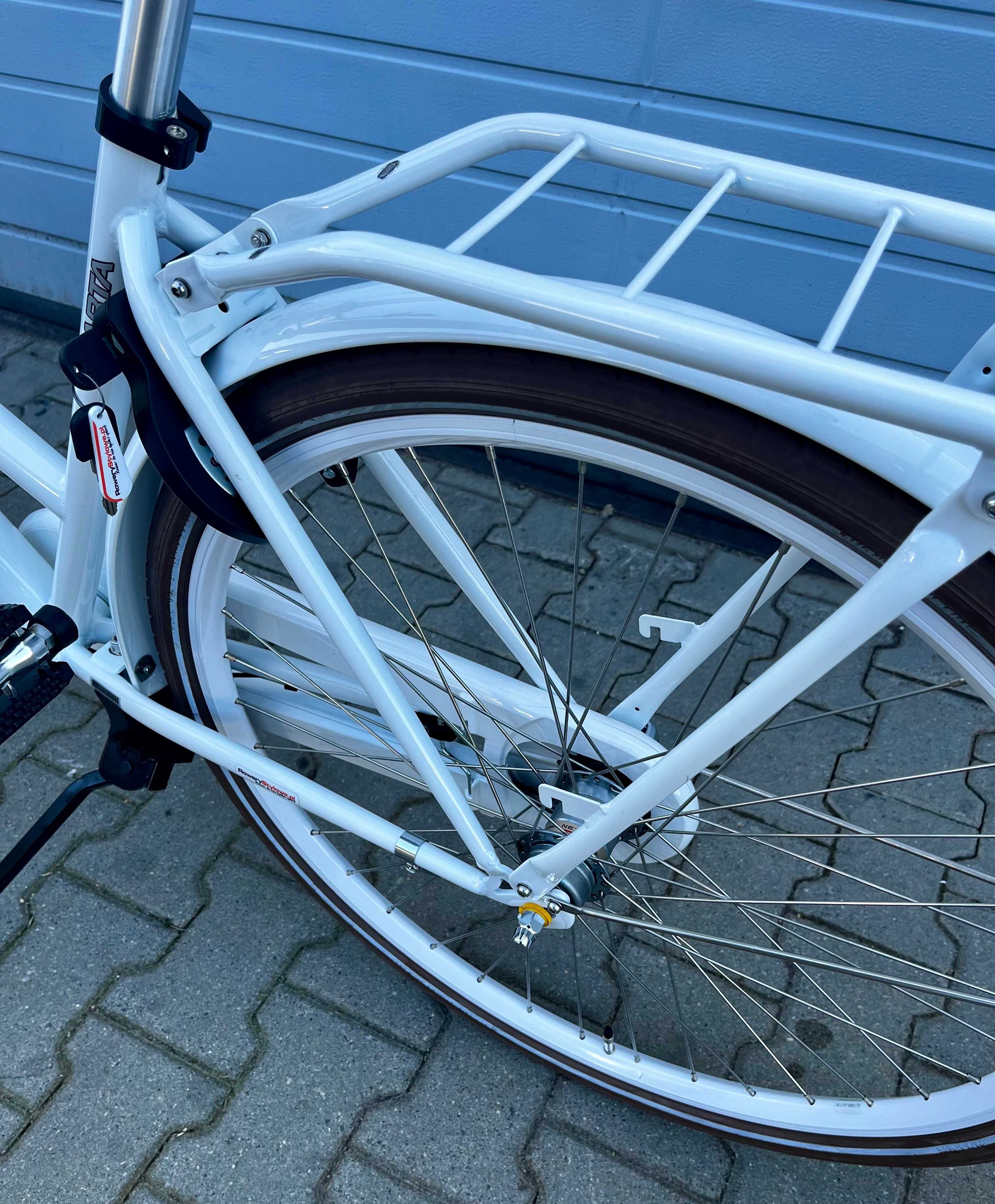 Rower miejski holenderski - Sparta Pick-Up Rozmiar 49 - biały jak NOWY