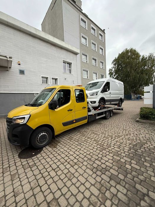 Pomoc drogowa 24h transport maszyn PL EU holowanie z OC Sprawcy