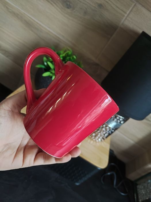 Czerwony świąteczny kubek z kotkami home&you
