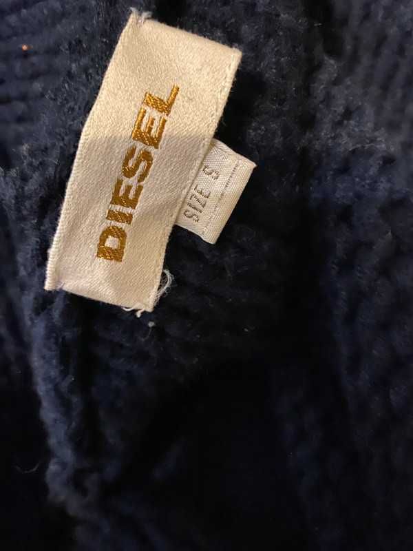 sweter Diesel rozmiar S wełna wool granatowy