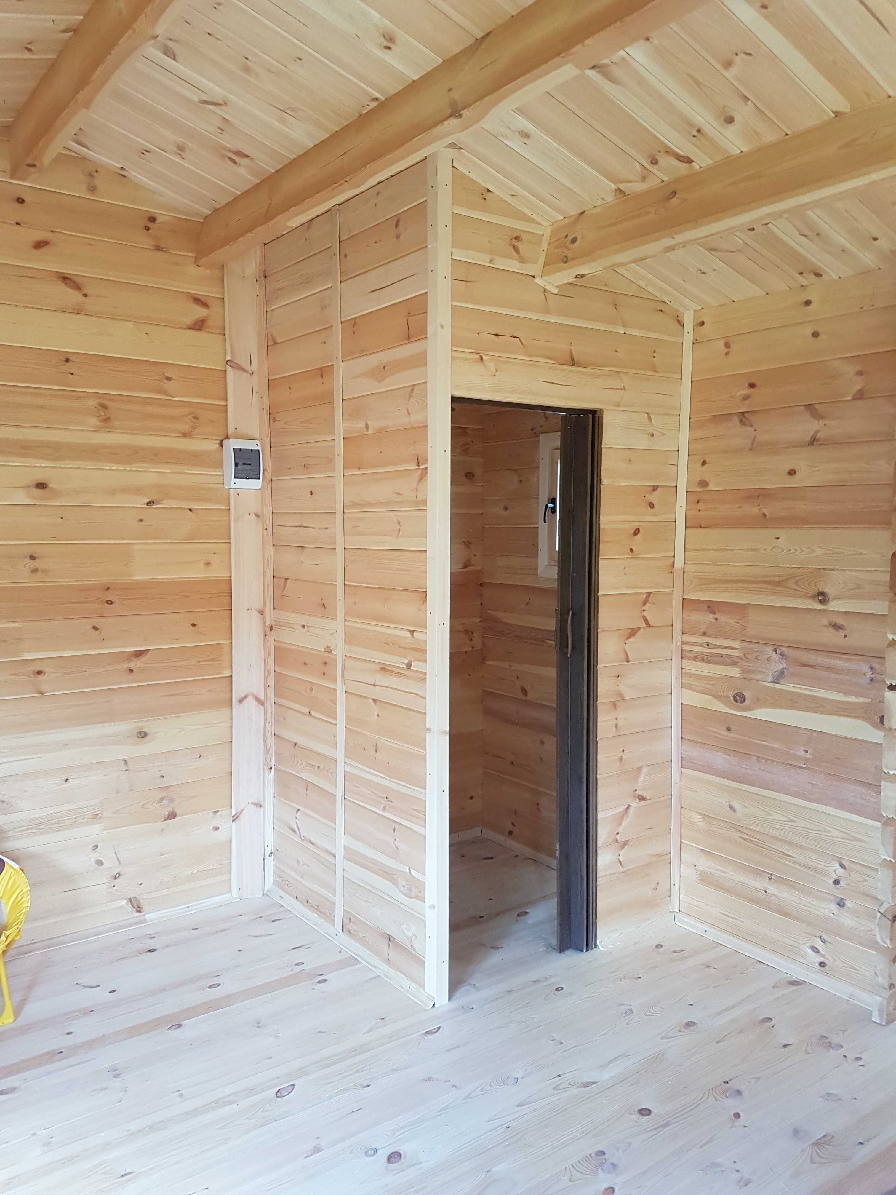 Domek letniskowy, drewniany, działkowy, 32,5 m2 ściana ,gr. od 44mm