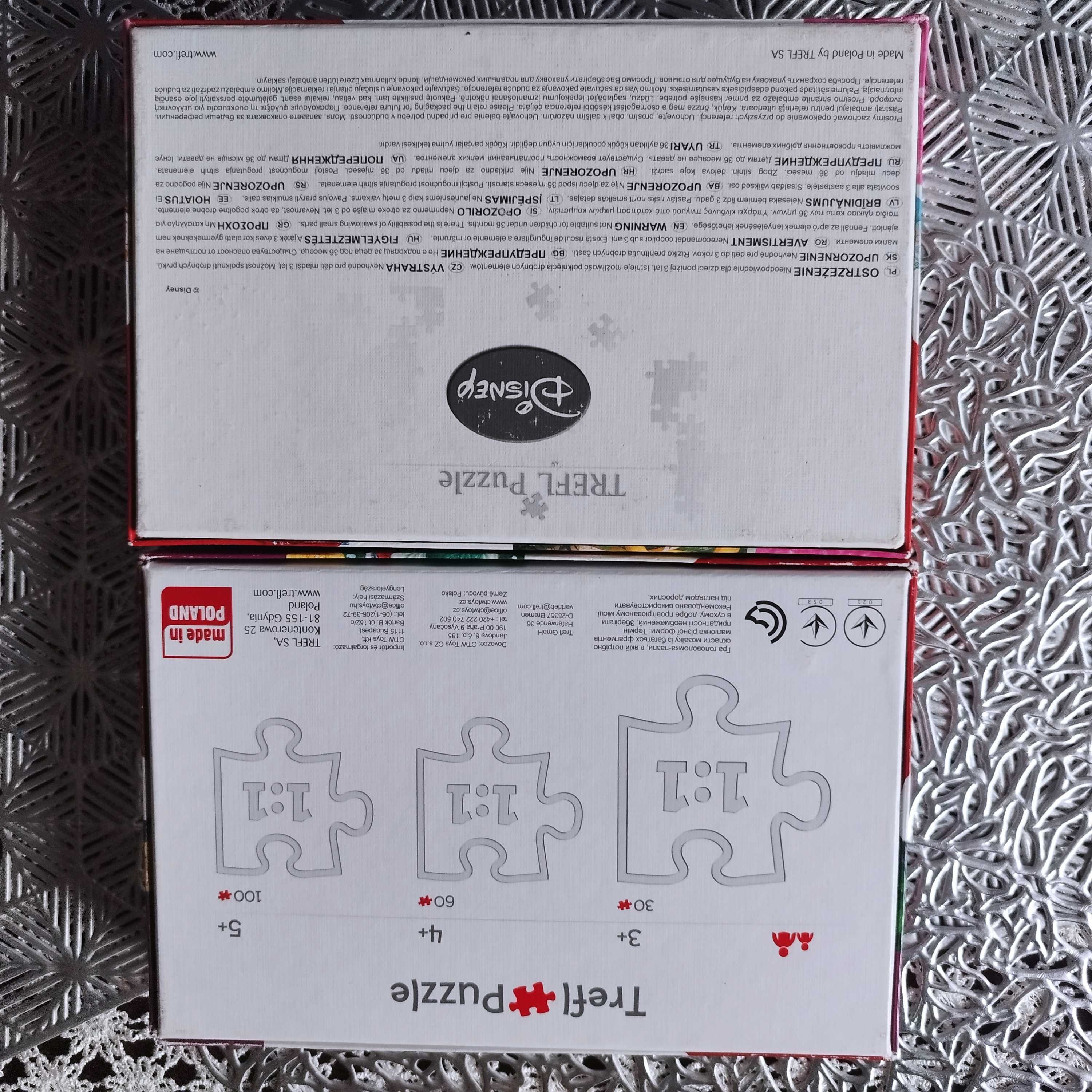 2 zestawy puzzli Księżniczki z bajek Disneya