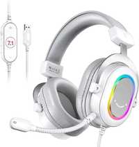 Ігрові навушники FIFINE H6  RGB | 7.1 |  Білі | З'ємний мікрофон