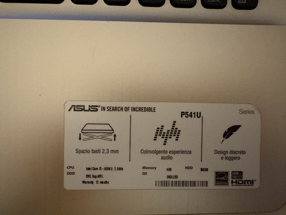 Computador portátil Asus P541U