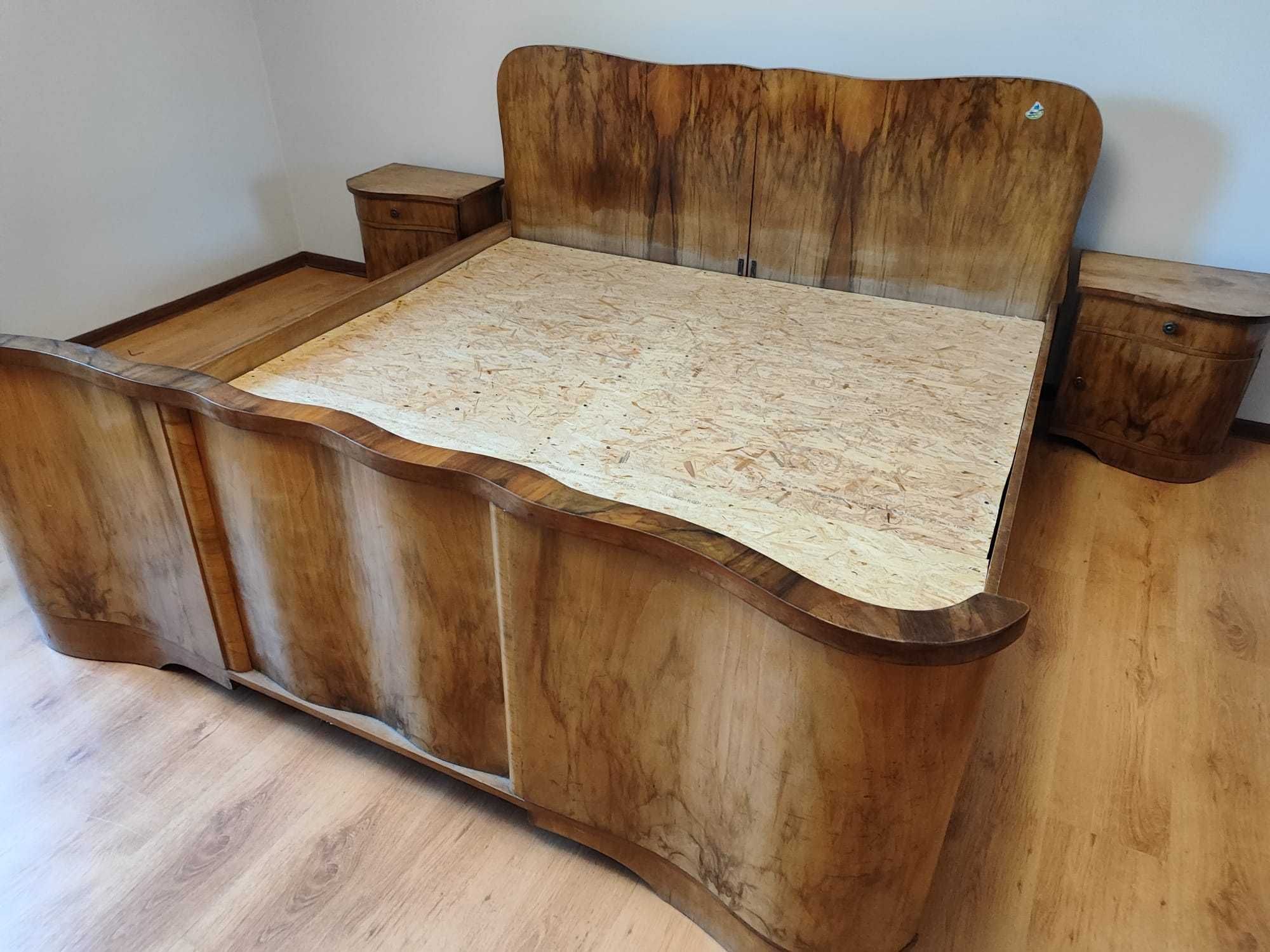 Zestaw starych mebli Szafa Łóżko Szafki nocne Toaletka ANTYK ArtDeco