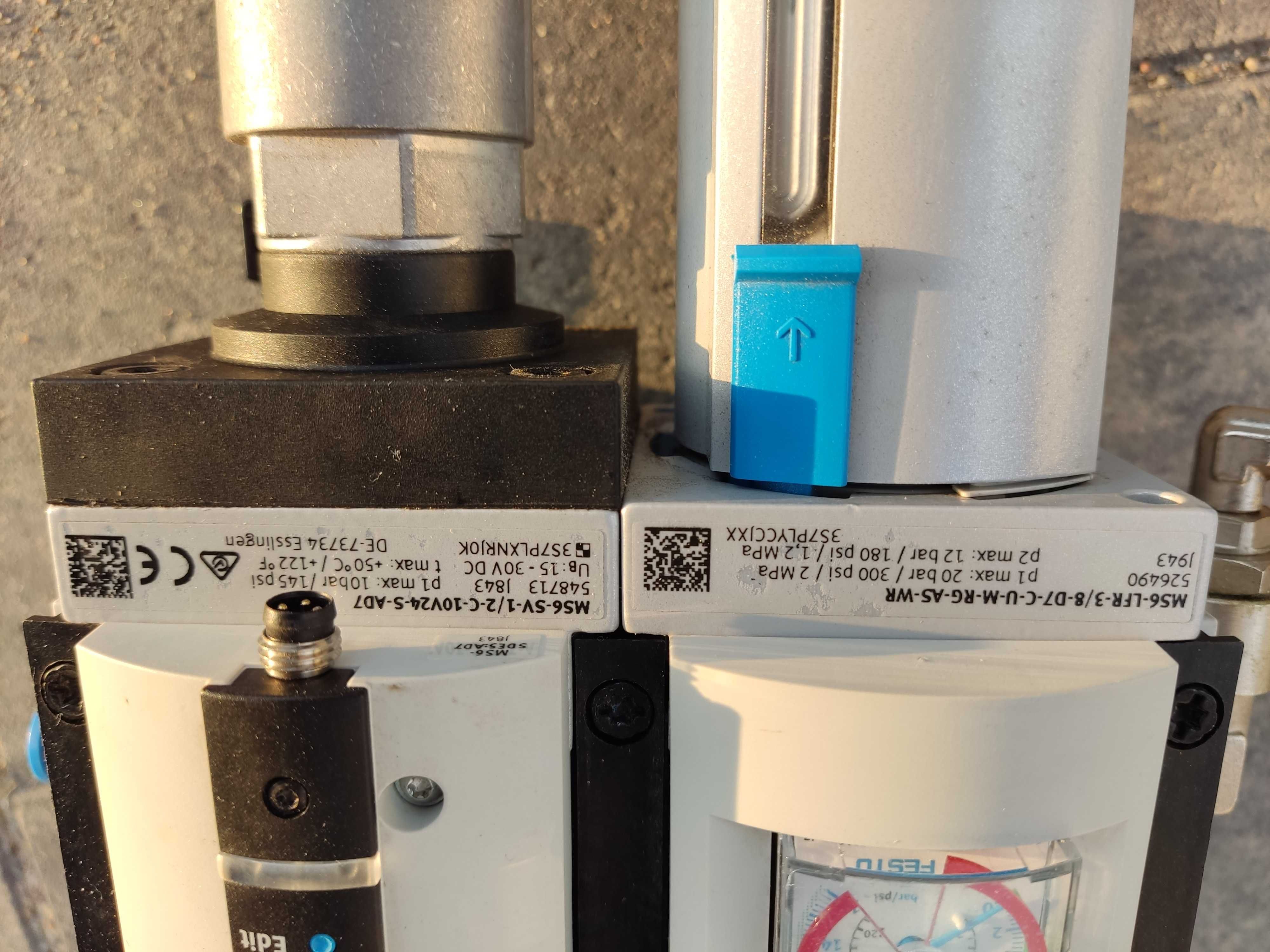 Festo filtr z reduktorem MS6-LFR-3/8-D7 + zawór rozruchu MS6-SV-1/2-C