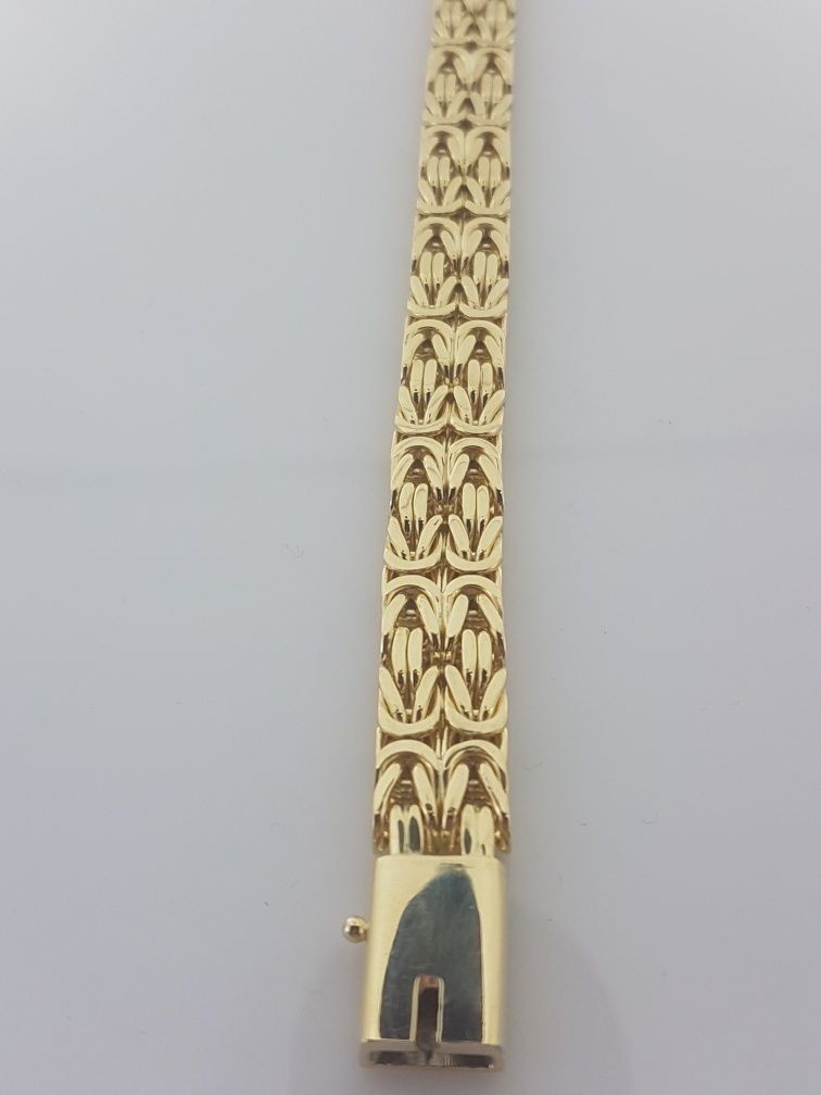 Złota bransoletka o splocie Królewskim 110,32g/21,5cm(2014)