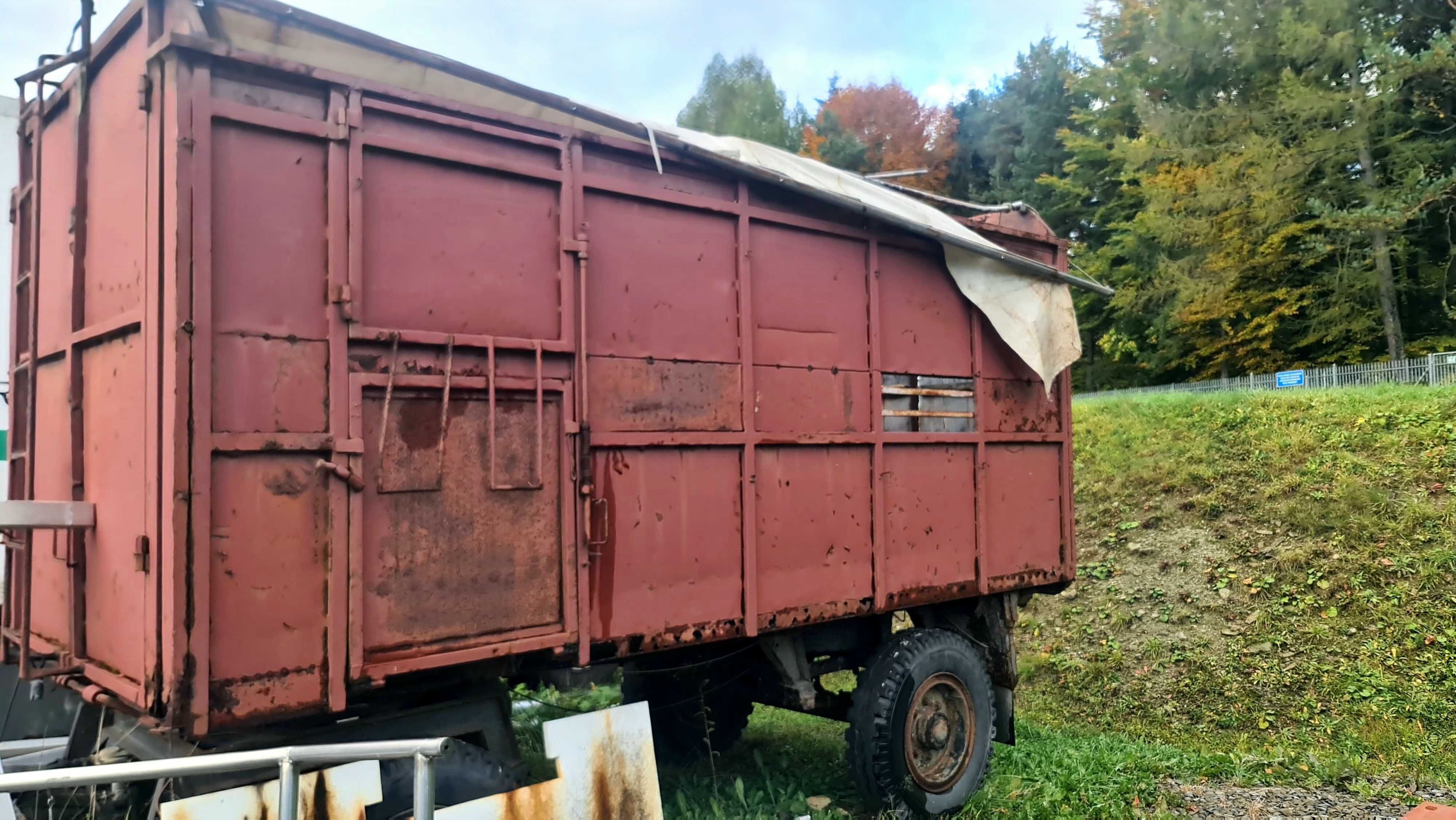 Przyczepa HL szytwna skrzynia do transportu zwierząt