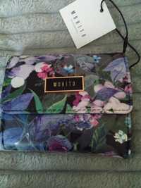 Czarny portfel Mohito w kwiaty