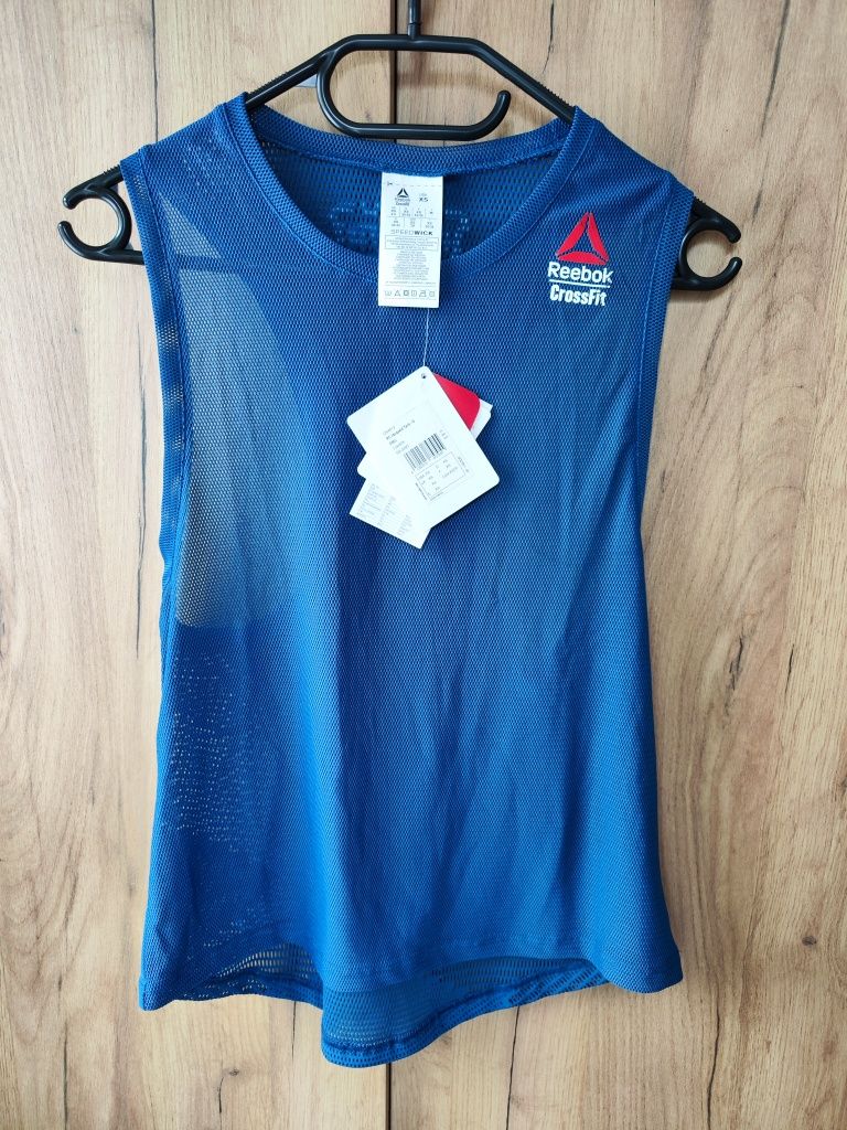 Koszulka Top Tank z siateczki CrossFit Reebok, rozmiar XS, nowa z metk