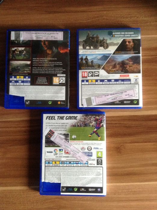 PS4: Ghosts Recon Wildlands | Uncharted: o legado perdido | Fifa 2015