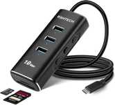 USB C Hub aluminiowy 5 w 1 typ C do USB 3.1/3.2  czytnik kart SD/TF