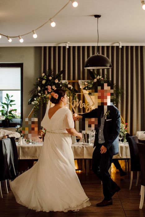 Suknia ślubna boho + odkryte plecki r.42/44