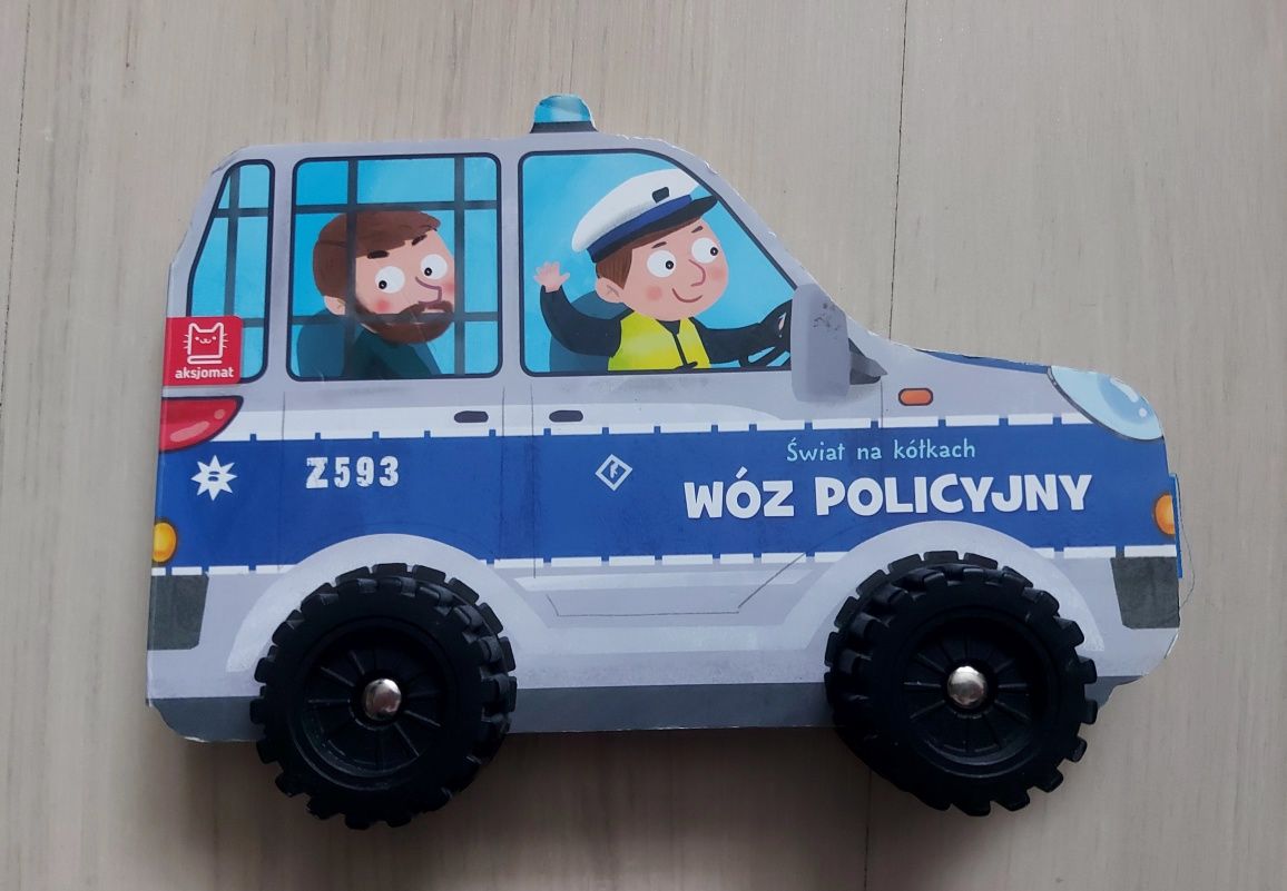 Radiowóz Wóz policyjny Świat na kółkach Książeczka zabawka Auto Aksjom