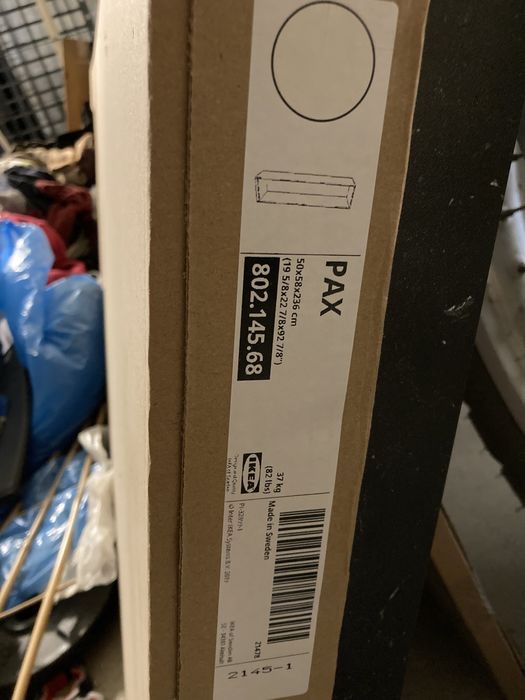 PAX NOWY IKEA. Obudowa szafy, biały, 50x58x236 cm