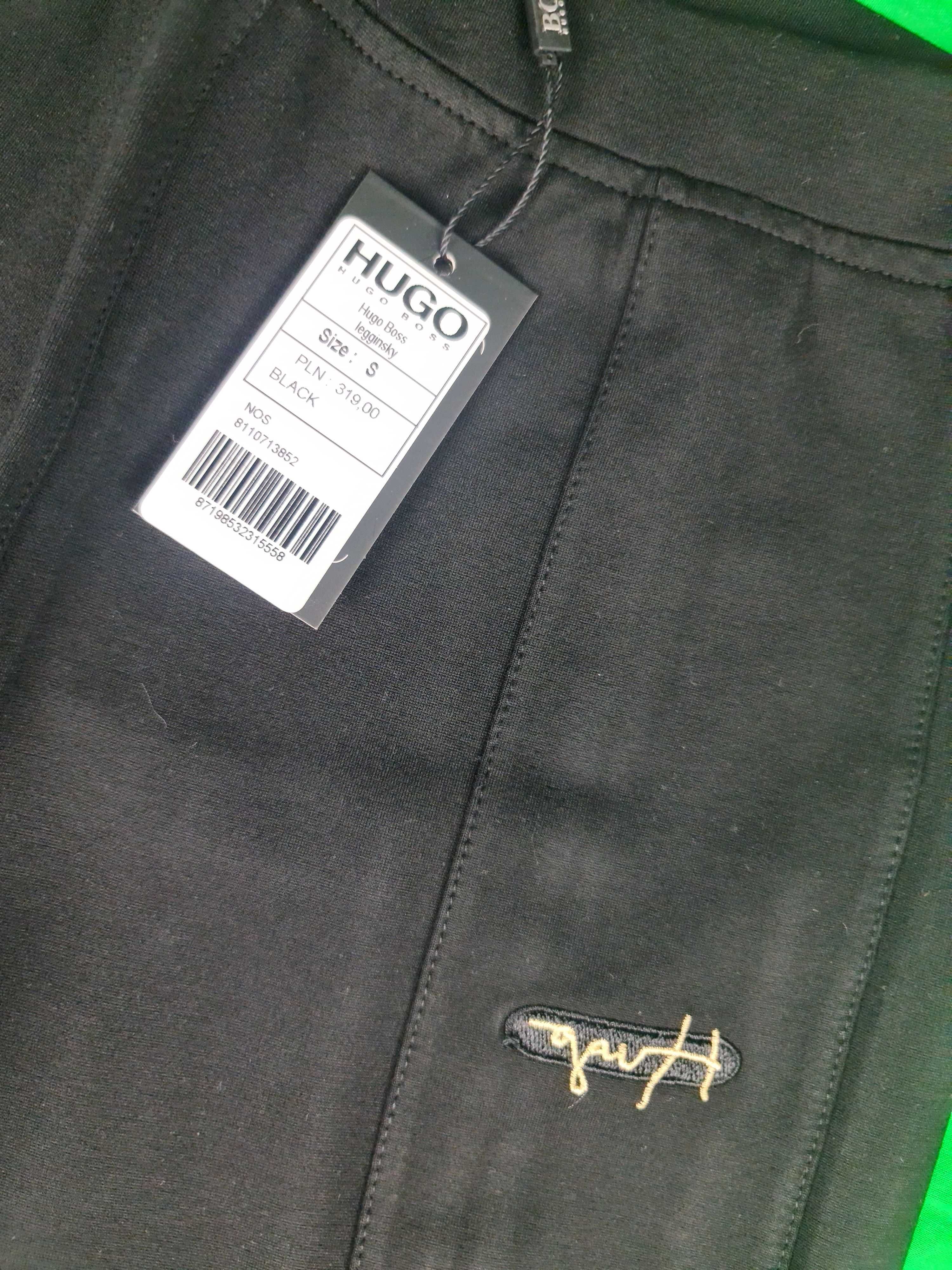 Legginsy damskie czarne hugo boss spodnie