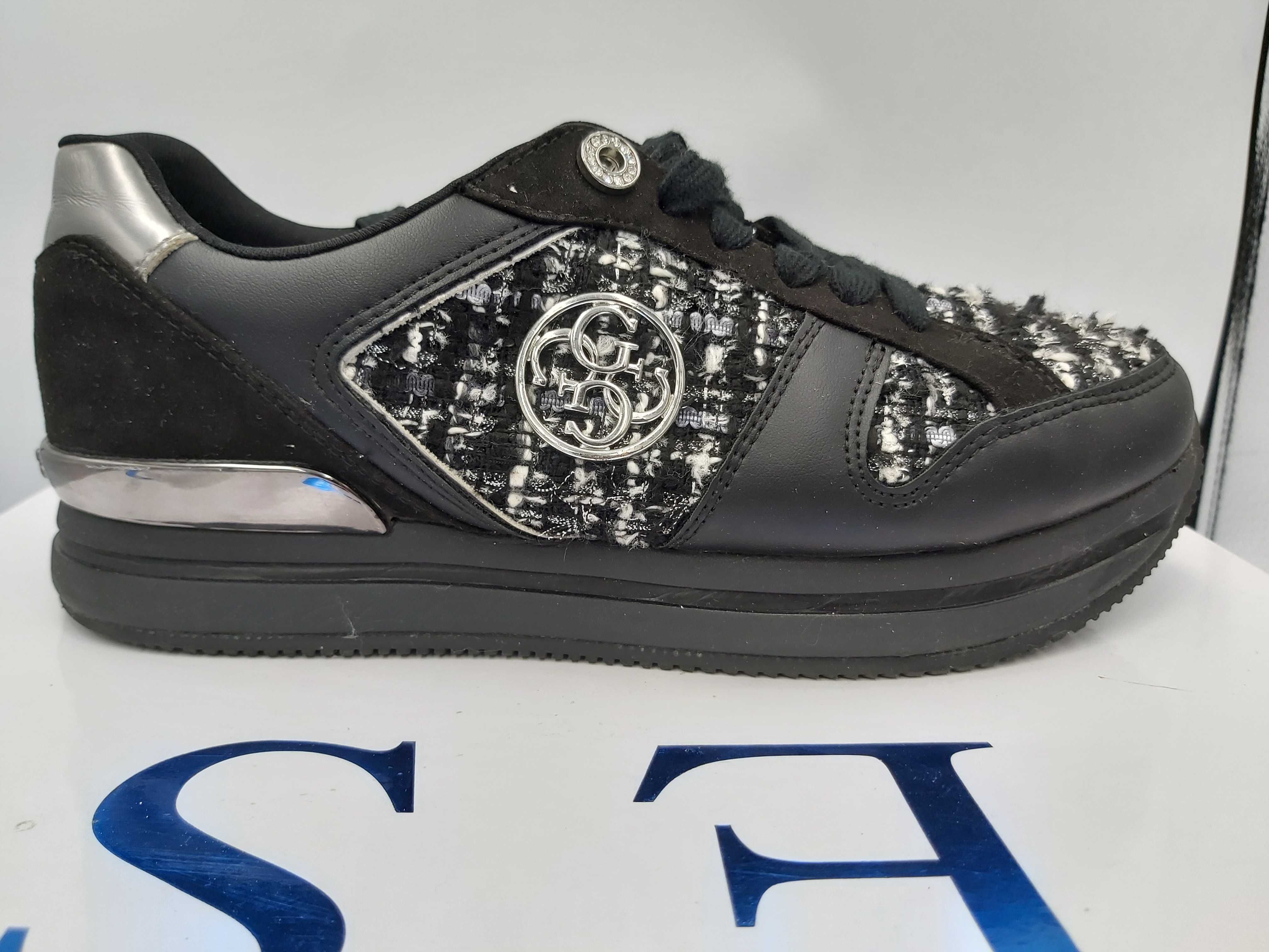 Buty sportowe sneakersy GUESS czarne rozmiar 38