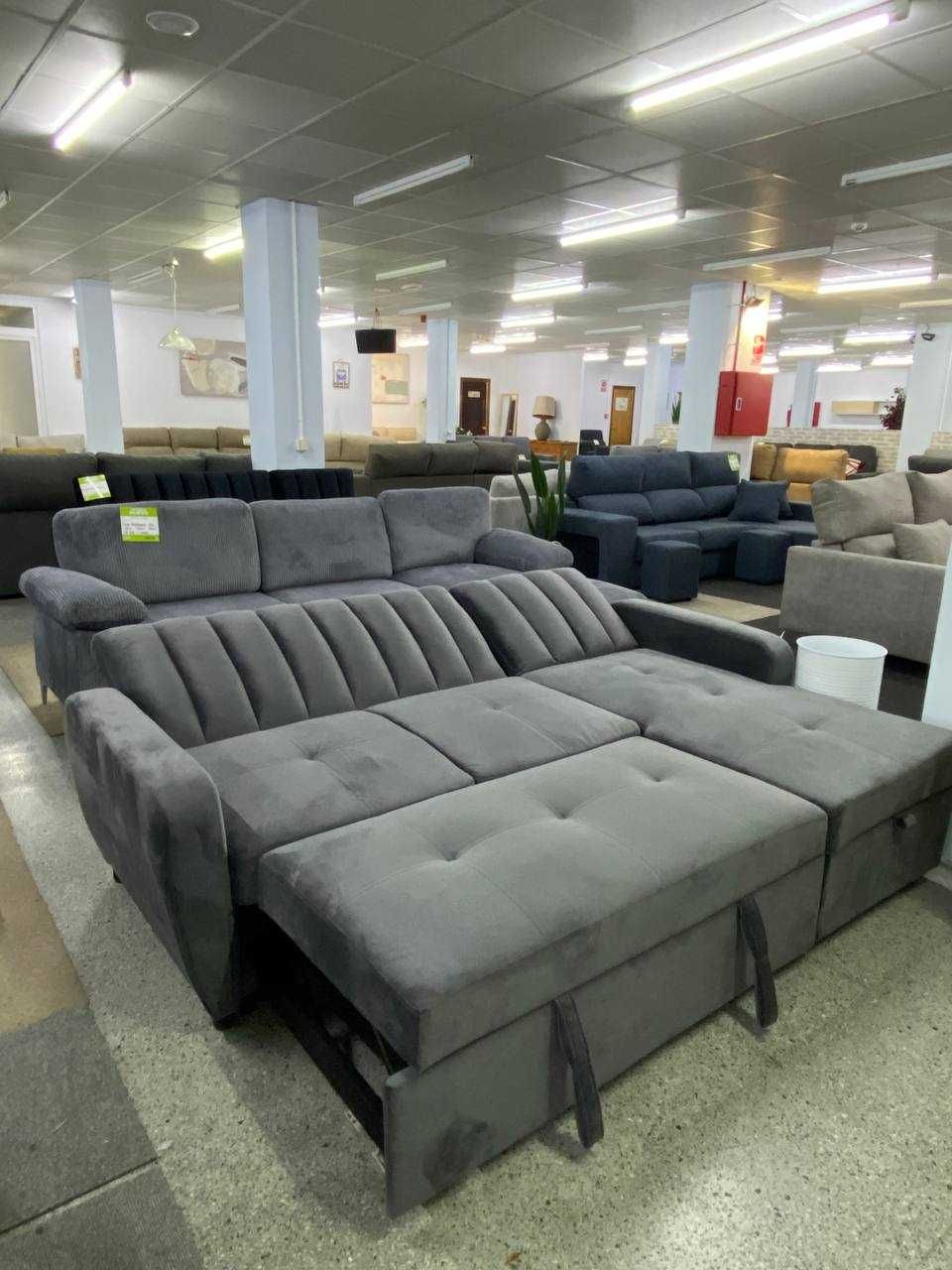 Sofá cama com arrumação e chaise longue envió gratis