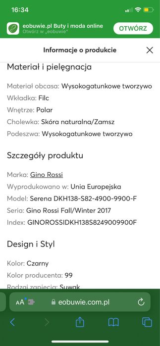 Kozaki zamszowe Gino Rossi r.37