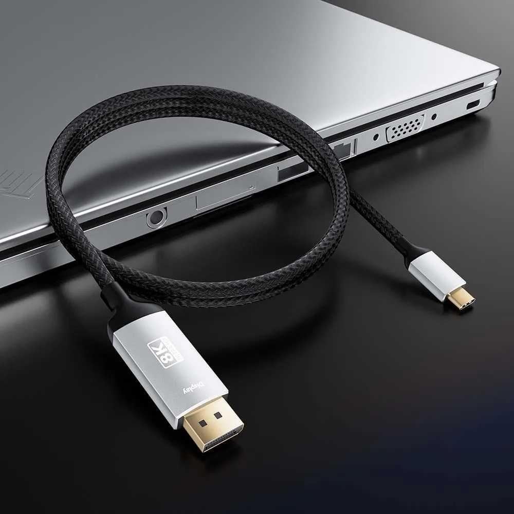 Кабель USB-C to DisplayPort DP1.4 1.2m 8K 60hz 4K 144hz Thunderbolt 3