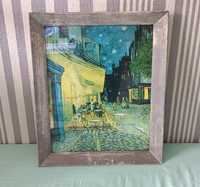 Obraz w ramie za szkłem reprodukcja Van Gogh "Taras kawiarni w nocy"