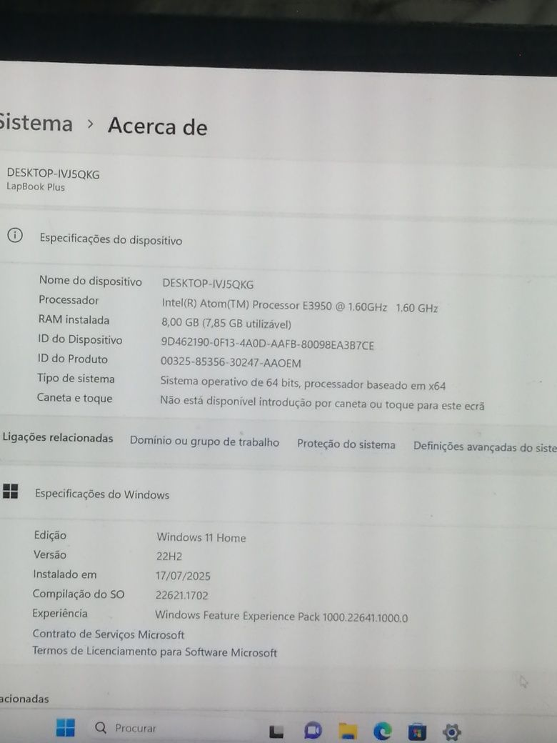 Chuwi Lapbook Plus écran 15.6 polegadas com carregador