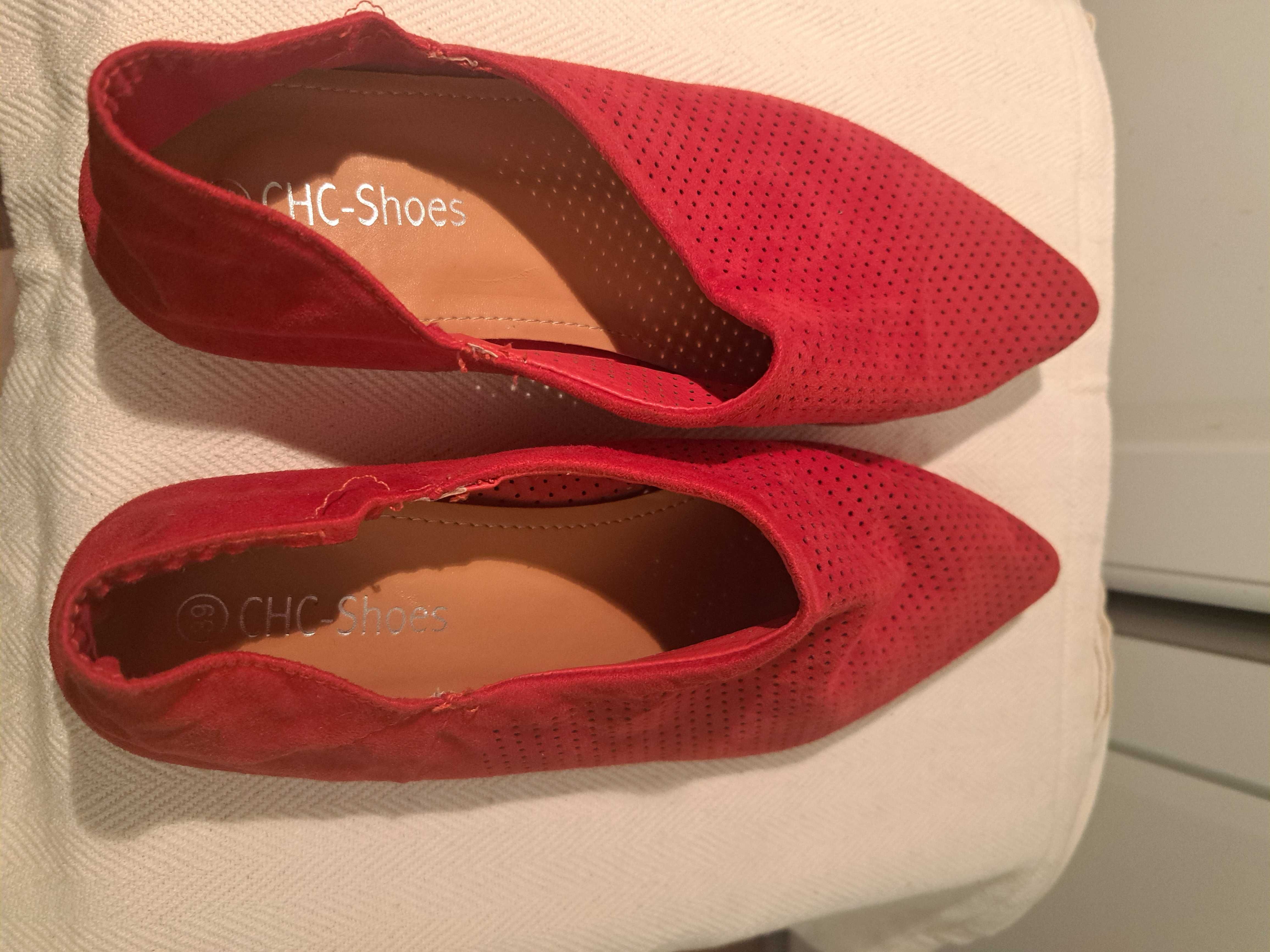 Buty cizemki czerwone r 38,5