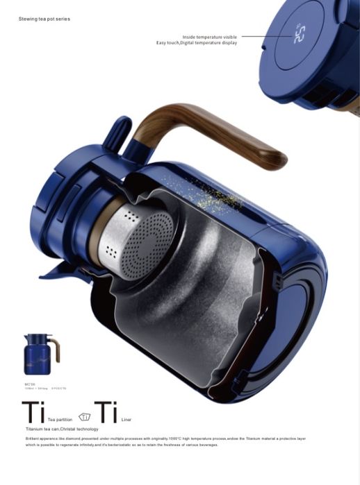 Термос для чаю з фільтром Sama Doyo MC-08 1500 ml з індикатором темпер