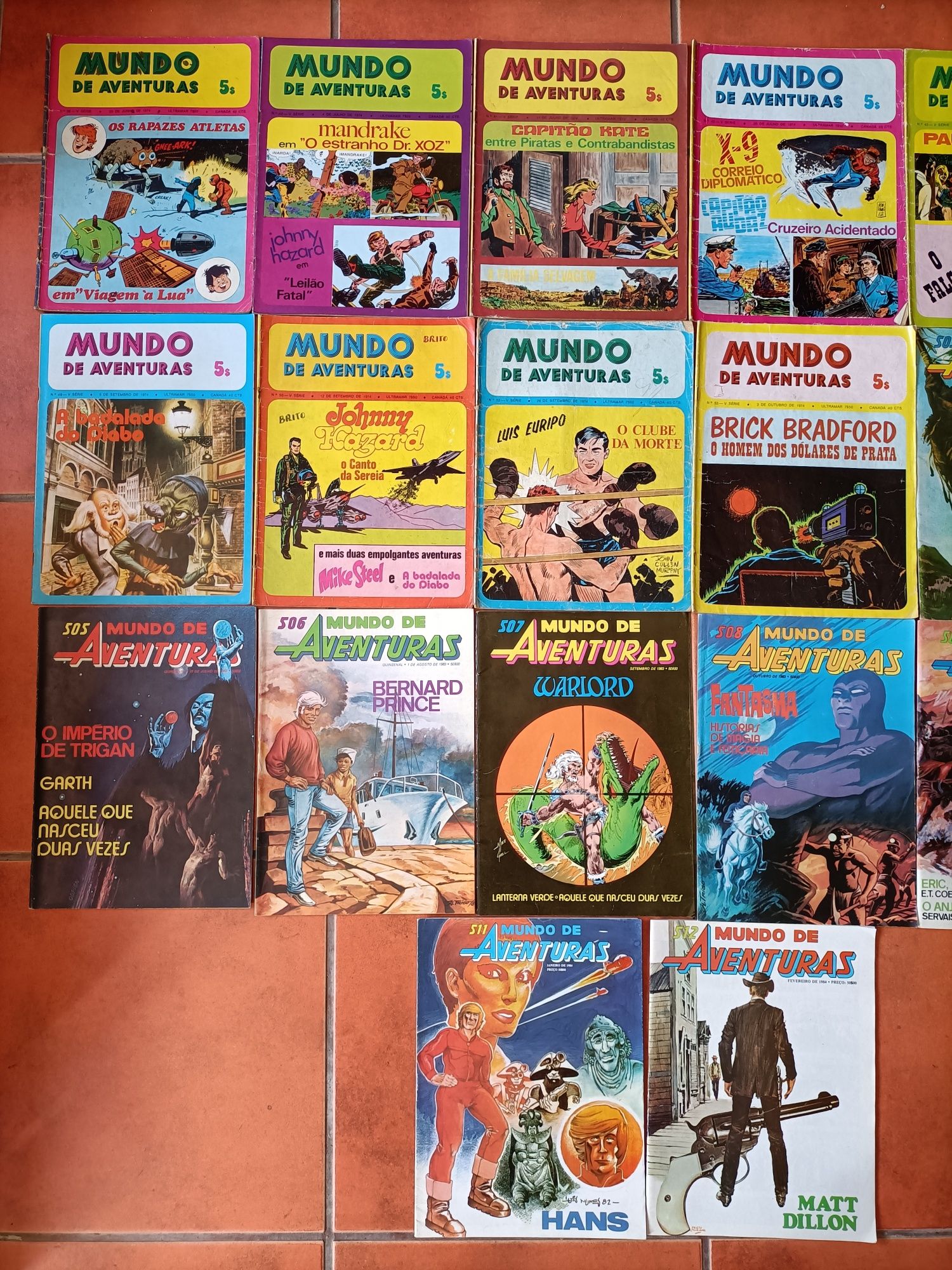 61 Livros de 3 Col. diferentes do Mundo de aventuras, maiores que A4