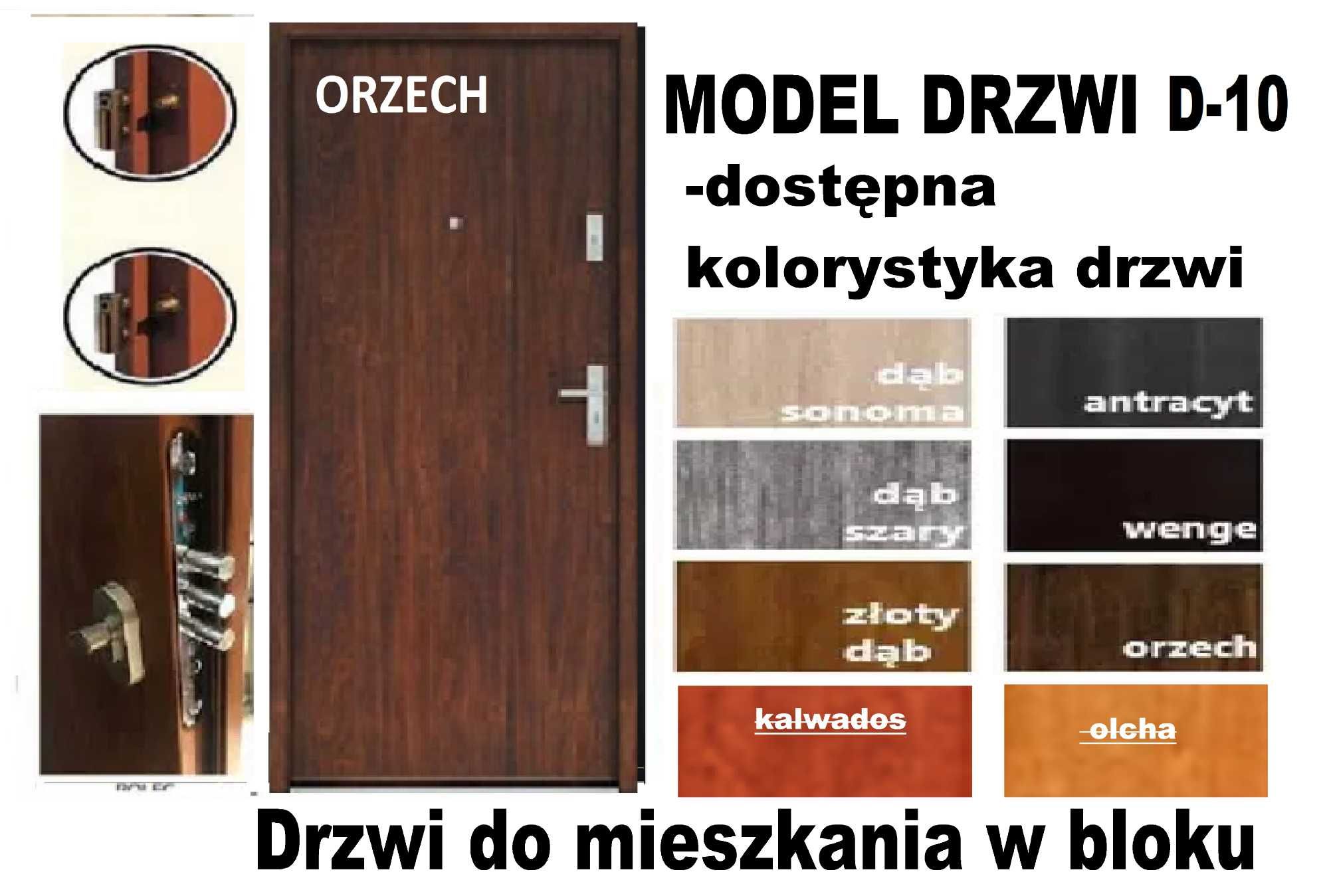 Drzwi z montażem, wejściowe- zewnętrzne wewnątrzklatkiwe  ocieplone