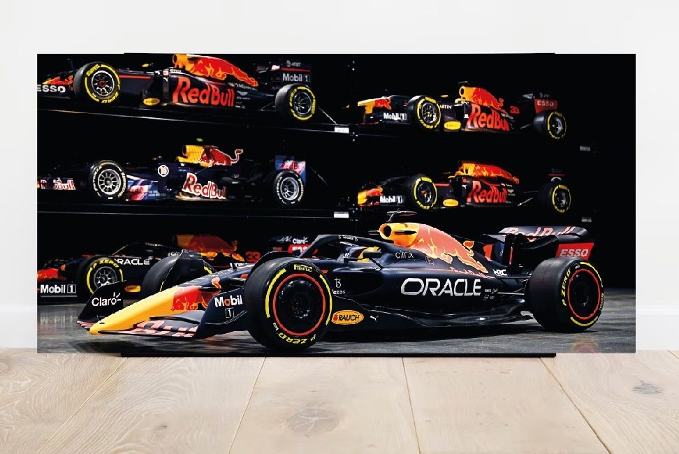 Plakat 100x70cm F1 bolidy Red Bull Team Formuła 1 Verstappen Vettel
