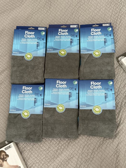 Салфетка для мытья полов Белый кот, smart microfibe, смарт