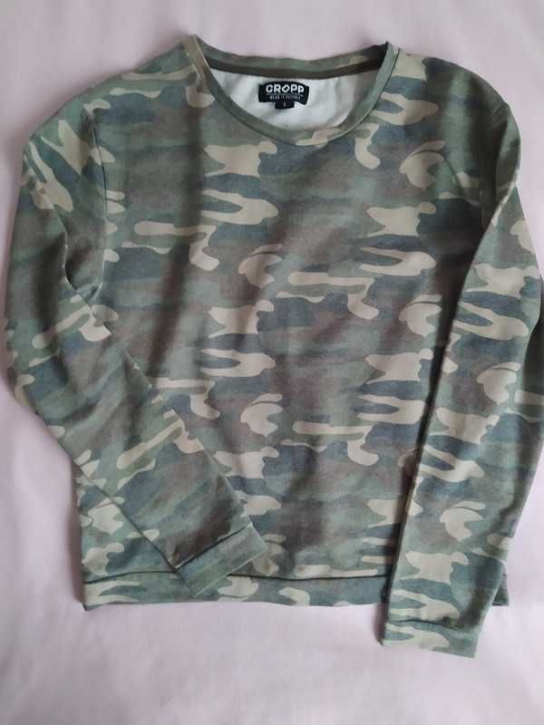 2×bluzka damska w moro Cropp Atmosphere r. S/M bluza