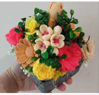 Bukiet z kwiatów mydlanych flower box mydlany - GOTOWY