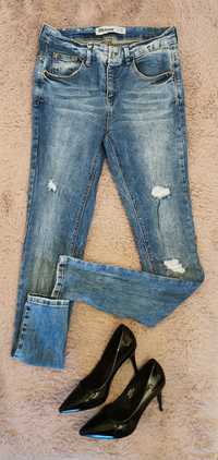 Jeansy spodnie Skinny L 40 rurki